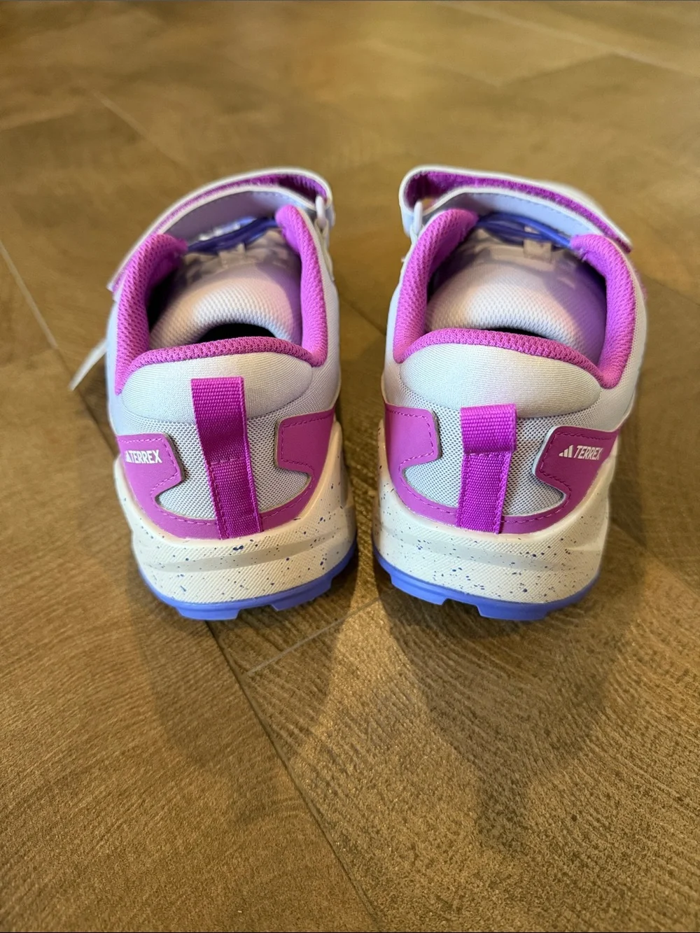 adidas Kids Pink & Lavender Velcro Trail Sneakers